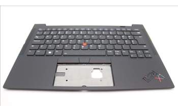 Lenovo 5M11H62694 C-Cover with keyboard, Slovenian, Black, Backlight, Fingerprint, UK