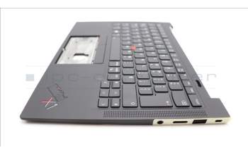 Lenovo 5M11H62735 C-Cover with keyboard, Canadian French 058, Black, Backlight, WWAN, Fingerprint, UK
