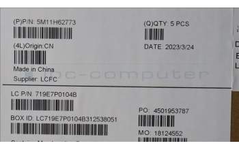 Lenovo 5M11H62743 MECH_ASM BL KB BK FPR WW BEL SRX