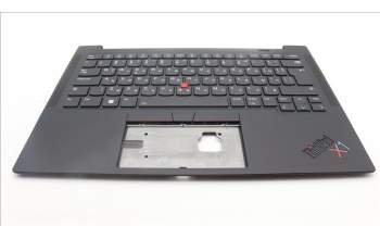 Lenovo 5M11H62751 C-Cover with keyboard, Bulgarian, Black, Backlight, Fingerprint Reader, UK