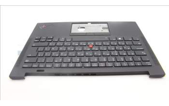 Lenovo 5M11H62751 C-Cover with keyboard, Bulgarian, Black, Backlight, Fingerprint Reader, UK
