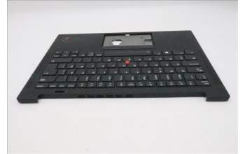 Lenovo 5M11H62761 C-Cover with keyboard, Danish, Black, Backlight, Fingerprint Reader, UK