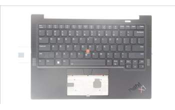 Lenovo 5M11H62767 C-Cover with keyboard, USA English, Black, Backlight, Fingerprint, WWAN, US