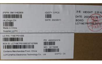 Lenovo 5M11H62809 C-Cover with keyboard, Japanese, Black, Backlight, Fingerprint Reader, JP