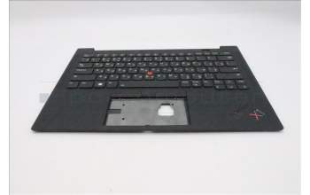 Lenovo 5M11H62834 C-Cover with keyboard, Russian, Black, Backlight, Fingerprint Reader, US