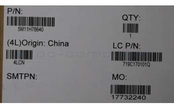 Lenovo 5M11H78640 MECH_ASM 14WQUXGA,AR,IR,GY,LBO/AUO