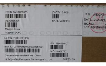 Lenovo 5M11H88983 C-Cover with keyboard, USA English, Black, US