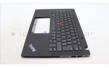 Lenovo 5M11H94403 C-Cover with keyboard, Hungarian, Black, Backlight, UK