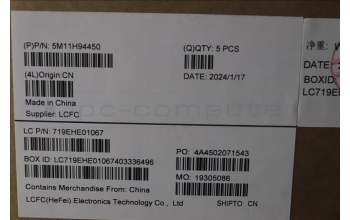 Lenovo 5M11H94450 MECH_ASM BL KB BK MG TC CHY