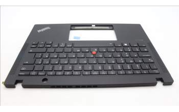 Lenovo 5M11H94496 C-Cover with keyboard, Estonian, Black, Backlight, WWAN, UK