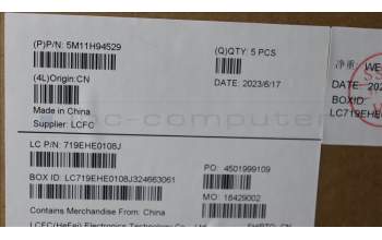 Lenovo 5M11H94529 MECH_ASM BL KB BK MG WW JPN LTN