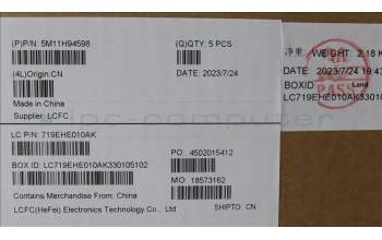 Lenovo 5M11H94598 C-Cover with keyboard, USA English, Grey, Backlight, US