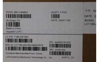 Lenovo 5M11H94802 MECH_ASM FRU KBD CCV NORDIC (LTN) UK BK