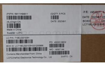 Lenovo 5M11H94811 MECH_ASM FRU KBD CCV UKE (LTN) UK BK