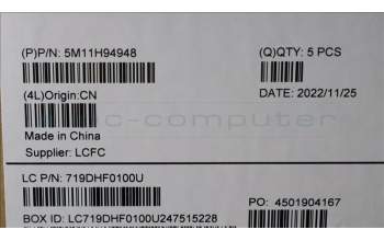 Lenovo 5M11H94948 MECH_ASM GP KBDBZL,SLV,WL,BK/GY,CHY