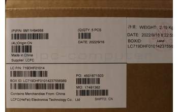 Lenovo 5M11H94958 MECH_ASM GP KBDBZL,ARA,WW,BK/GY,CHY