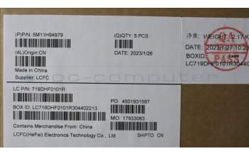 Lenovo 5M11H94979 MECH_ASM GP KBDBZL,LA SPA,WW,BK/GY,CHY