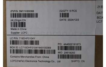 Lenovo 5M11H95088 MECH_ASM GP KBDBZL,NOR,WL,BK/GY,SRX