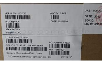 Lenovo 5M11J05717 MECH_ASM FRU KBD CCV SWS BL (CHY) UK BK