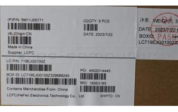 Lenovo 5M11J05771 MECH_ASM FRU KBD CCV IND ENG BL(LTN)USBK