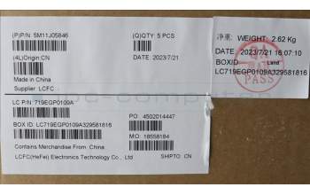 Lenovo 5M11J05846 C-Cover with keyboard, Canadian French 058, Black, Backlight, UK