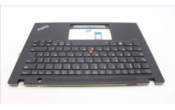 Lenovo 5M11J05854 C-Cover with keyboard, Belgian, Black, Backlight, UK