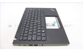 Lenovo 5M11J05862 C-Cover with keyboard, Bulgarian, Black, Backlight, UK