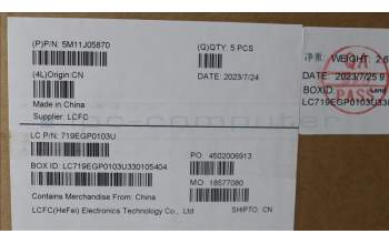 Lenovo 5M11J05870 C-Cover with keyboard, Czech Slovakian, Black, Backlight, UK