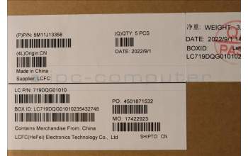 Lenovo 5M11J13358 MECH_ASM KBD BZL,WL,FPR,BK,CHY,BEL