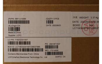 Lenovo 5M11J13365 MECH_ASM KBD BZL,WL,FPR,BK,CHY,HBW