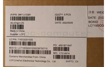 Lenovo 5M11J13381 MECH_ASM KBD BZL,WL,FPR,BK,CHY,THAI