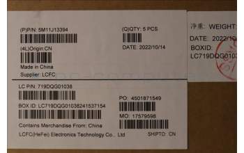 Lenovo 5M11J13394 MECH_ASM KBD BZL,WW,FPR,BK,CHY,BEL