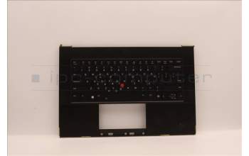 Lenovo 5M11J13400 C-Abdeckung mit Tastatur, Griechisch, Schwarz, Fingerabdruck, WWAN