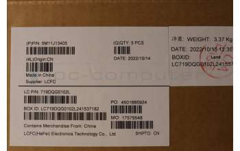 Lenovo 5M11J13405 MECH_ASM KBD BZL,WW,FPR,BK,CHY,NOR