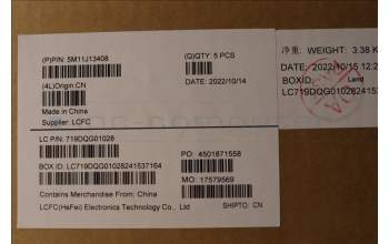 Lenovo 5M11J13408 MECH_ASM KBD BZL,WW,FPR,BK,CHY,SLV