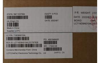 Lenovo 5M11K07684 MECH_ASM GRP KBD BZL,ENG,WL,DB,SUN