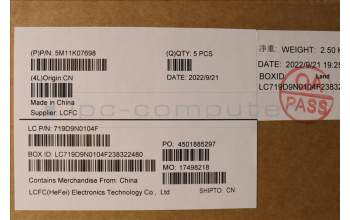 Lenovo 5M11K07698 C-Cover with keyboard,UK English,Deep Black,WWAN