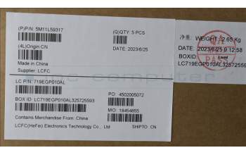 Lenovo 5M11L59317 C-Cover with keyboard, Estonian, Black, Backlight, UK