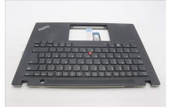 Lenovo 5M11L59335 C-Cover with keyboard, German, Black, Backlight, UK