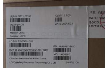 Lenovo 5M11L59351 C-Cover with keyboard, Icelandic, Black, Backlight, UK