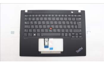 Lenovo 5M11L59375 C-Cover with keyboard, Norwegian, Black, Backlight, UK