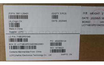 Lenovo 5M11L59431 C-Cover with keyboard, Canadian French 058, Black, Backlight, WWAN, UK