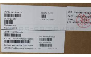 Lenovo 5M11L59473 MECH_ASM BL KB BK WW FRA CHY