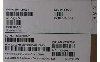 Lenovo 5M11L59521 C-Cover with keyboard, Norwegian, Black, Backlight, WWAN, UK