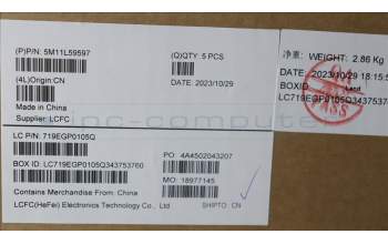 Lenovo 5M11L59597 MECH_ASM BL KB GY EURO ENG CHY