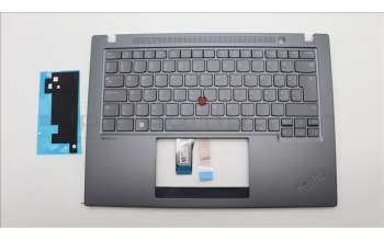 Lenovo 5M11L59610 C-Cover with keyboard, Hungarian, Grey, Backlight, UK