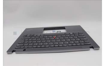 Lenovo 5M11L59616 C-Cover with keyboard, Italian, Grey, Backlight, UK