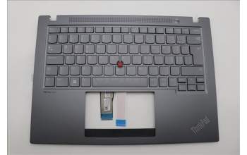 Lenovo 5M11L59637 C-Cover with keyboard, Switzerland, Grey, Backlight, UK