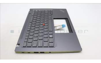 Lenovo 5M11L59648 C-Cover with keyboard, UK English, Grey, Backlight, UK
