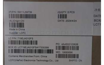 Lenovo 5M11L59739 MECH_ASM FRU KB CCV UKE UK (CHY) BK